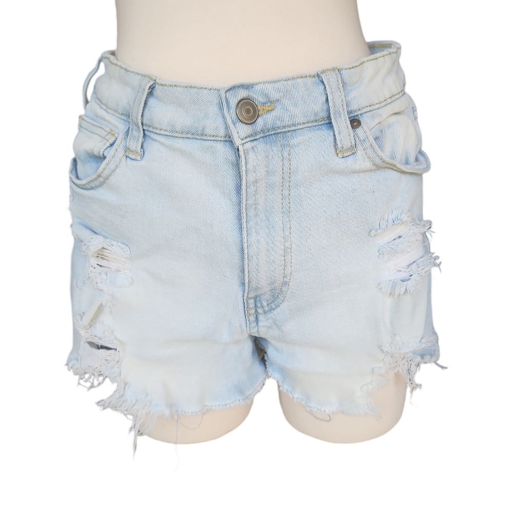 light wash jeans shorts
